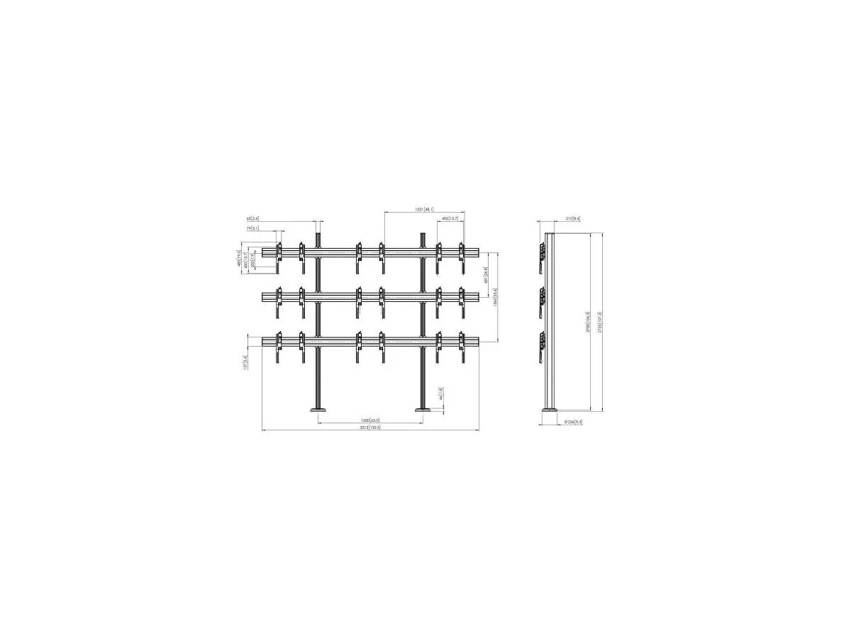 Vogel's PRO Bundle, 2xPFF7960, schwarz - 3xPFB3433B,9xPFS3504,2xPUC2927B