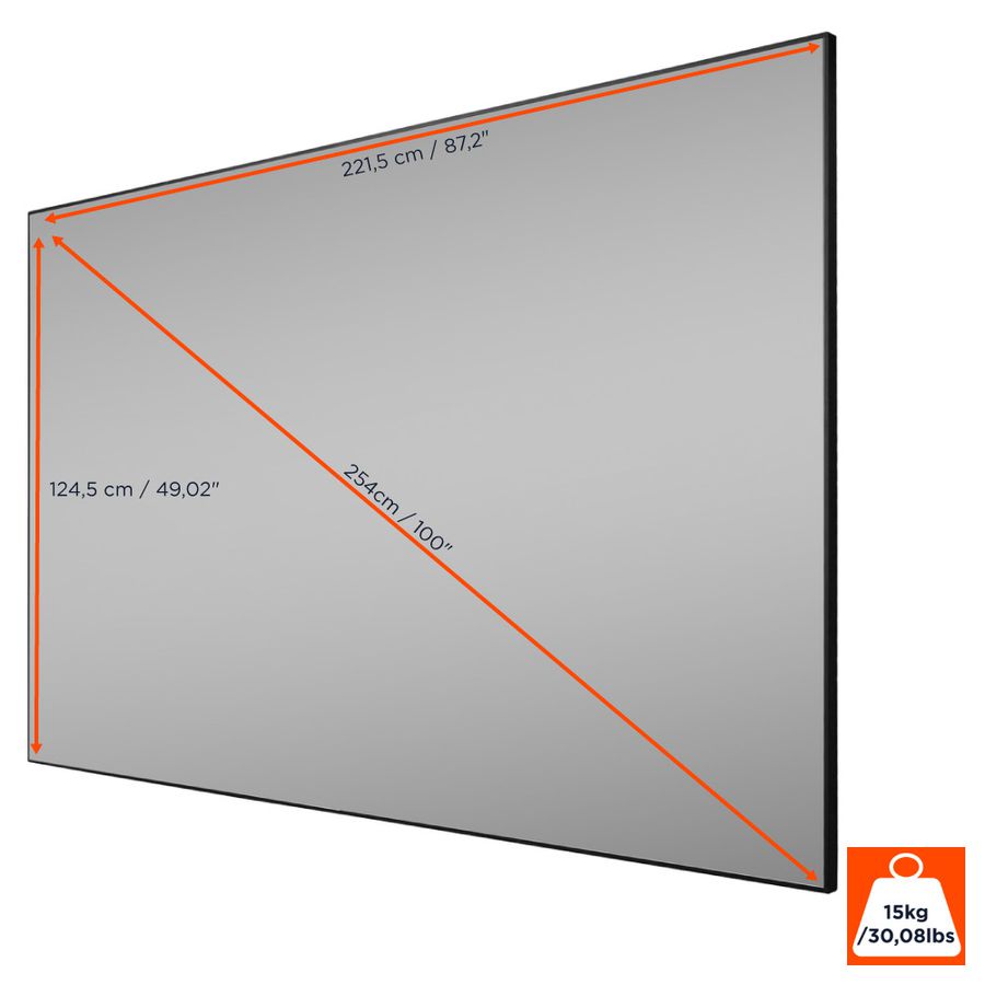 celexon CLR HomeCinema UST V2.0 100" - Rahmenleinwand schwarz