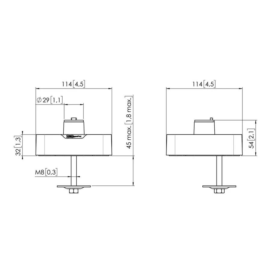 Vogel's Pro Sockel mit Drehkomponente - MOMO Motion und Motion Plus, weiss