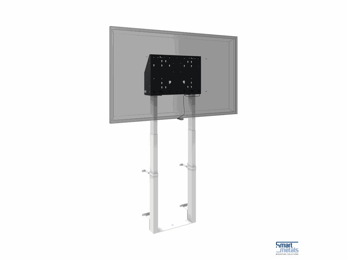 SmartMetals Display-Lift - Boden-Wand, elektrisch, 120kg, weiss