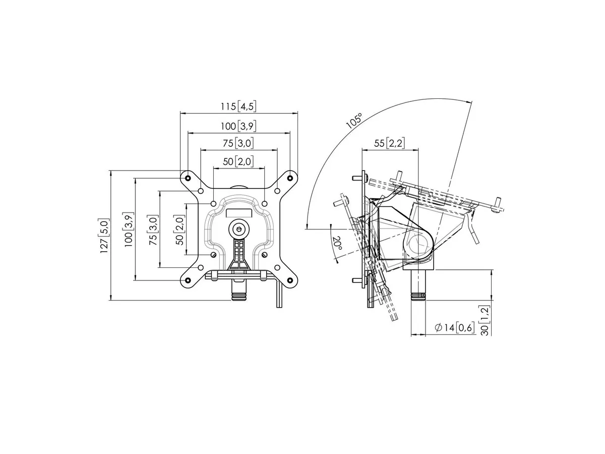 Vogel's Pro Monitor-Interface, - MOMO Motion und Motion Plus, weiss