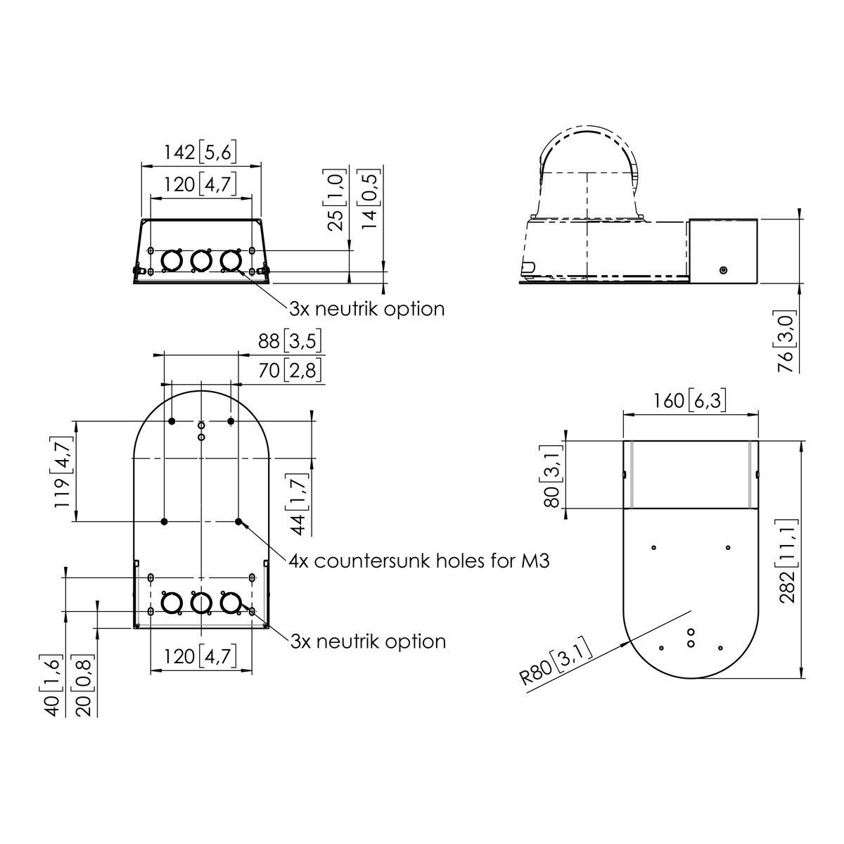 PPA 910B Kamerahalterung Sony SRG A40 - schwarz