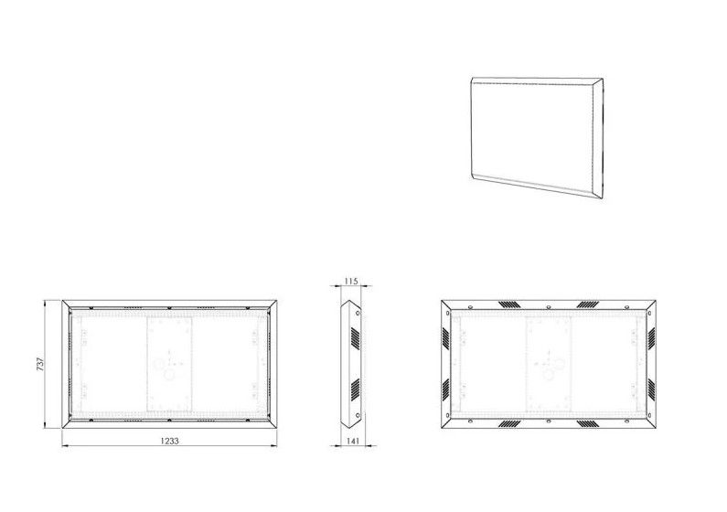 Vogel's Pro Support Mural - Outdoor, pour LG 49XE4F, noir