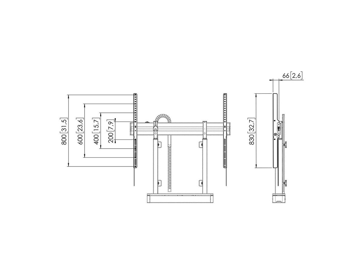 Vogel's Pro Strips, 800mm, - RISE accessories, for RISE-Lift, black