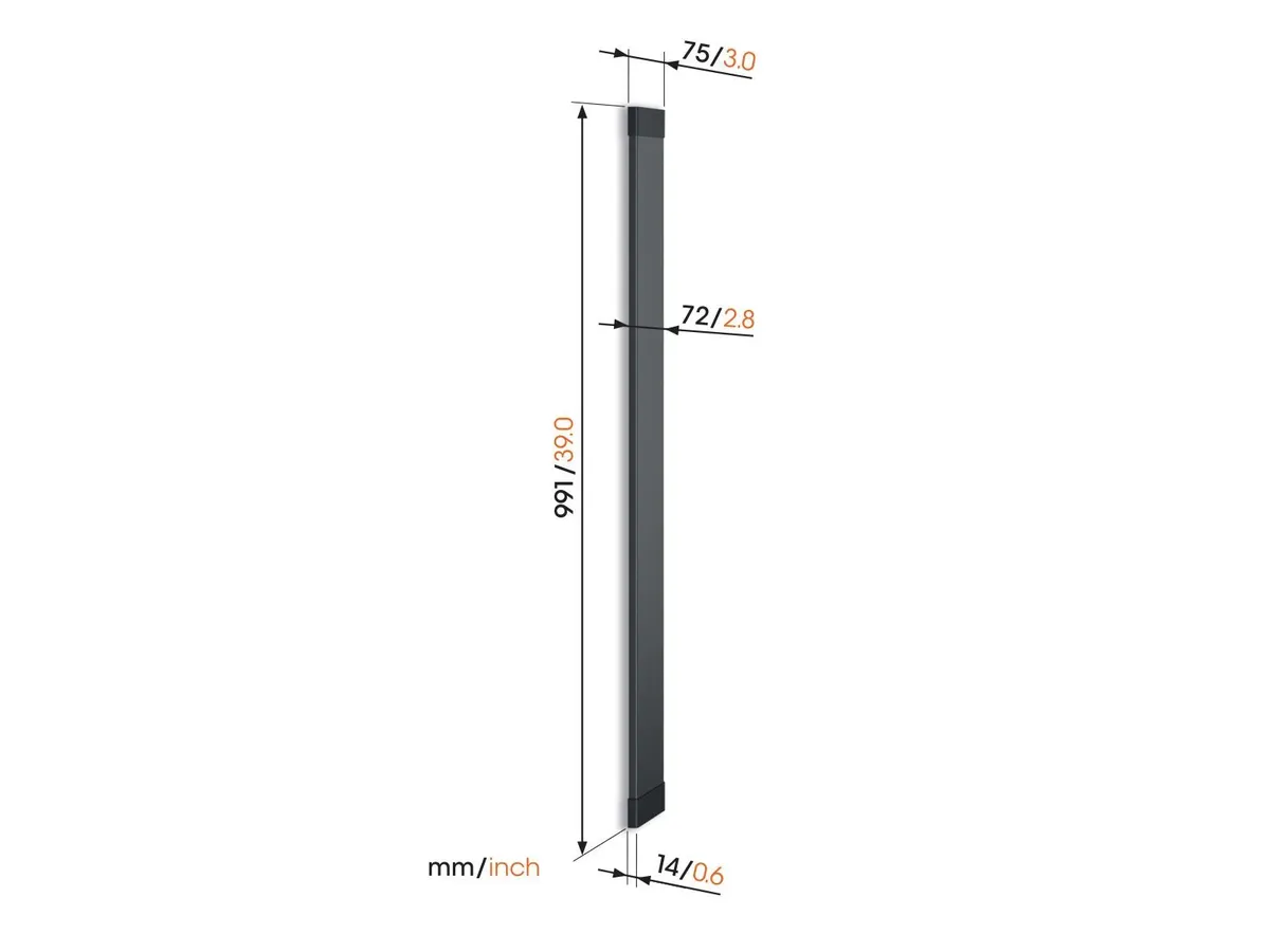 Vogel's cable column - Universal, Alu, 100cm, black