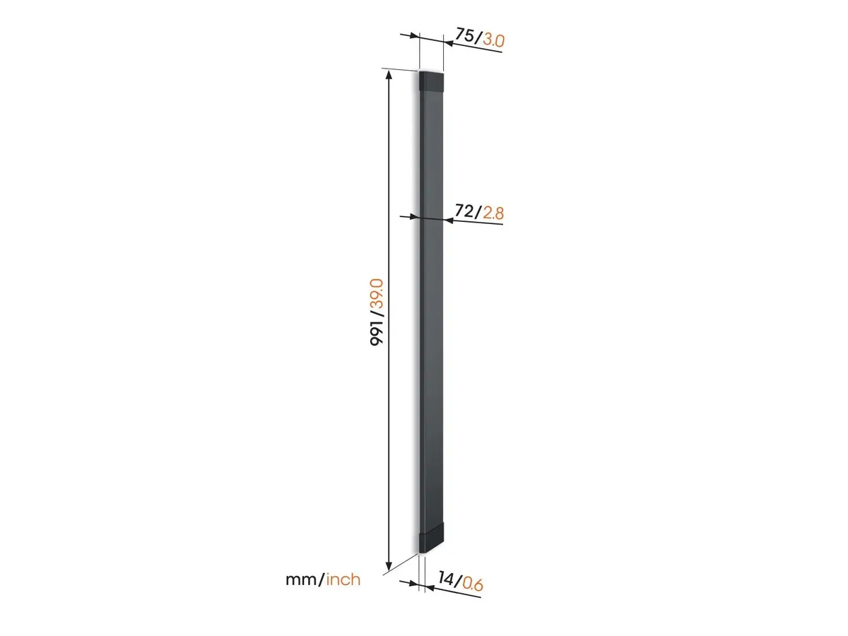 Vogel's Kabelkanal - Universal, Alu, 100cm, schwarz