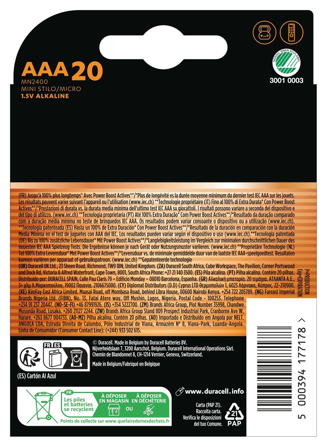 Plus MN1400/AAA/LR03 20er - Power Boost