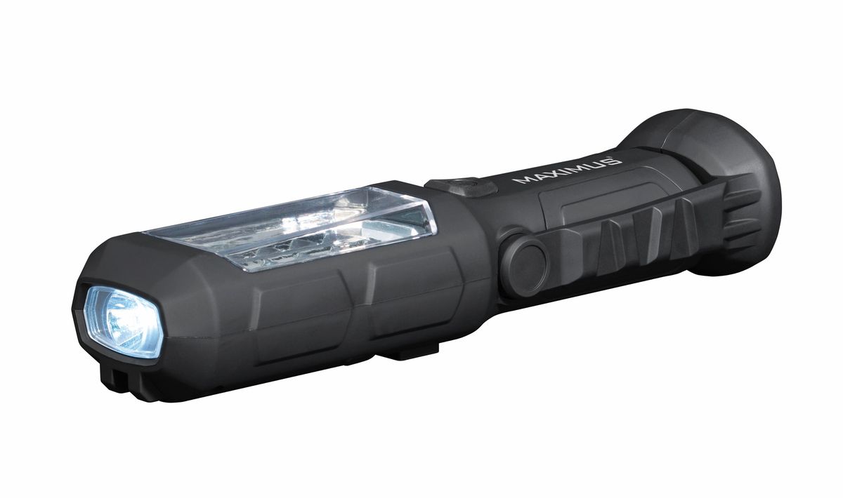 MAXIMUS LED Worklamp M-WKL-012-DU - 3W+1W 240+60lm 3xAA Powered by Duracell