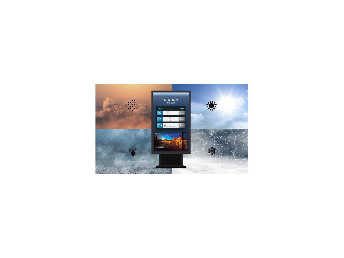 Hisense Stele 1x 55" Semi-Outdoor - 2500nits, FHD, Portrait, einseitig