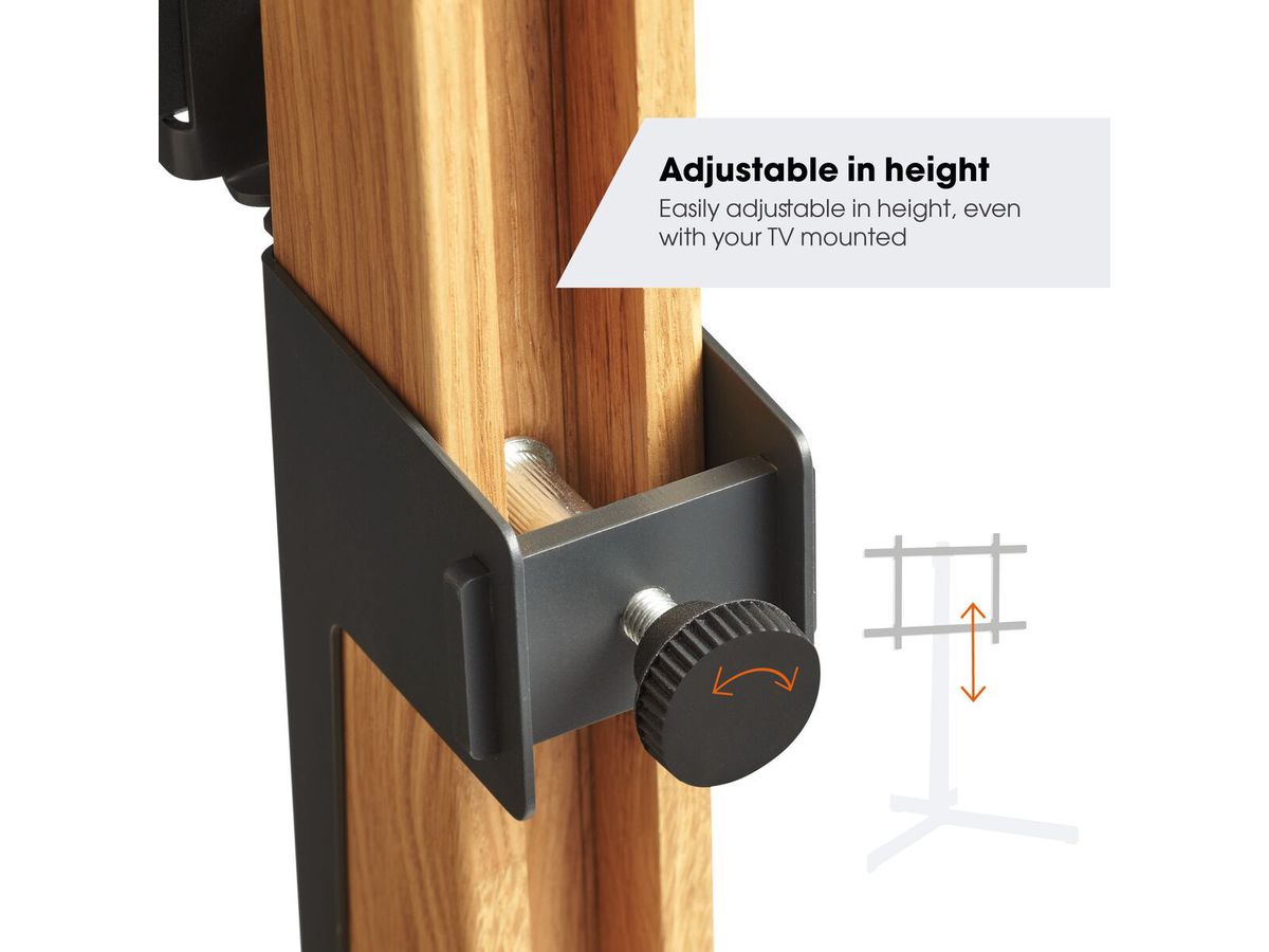 Vogel's TV-Bodenstand, Eiche - COMFORT, schwenkbar, 40-77", 50kg