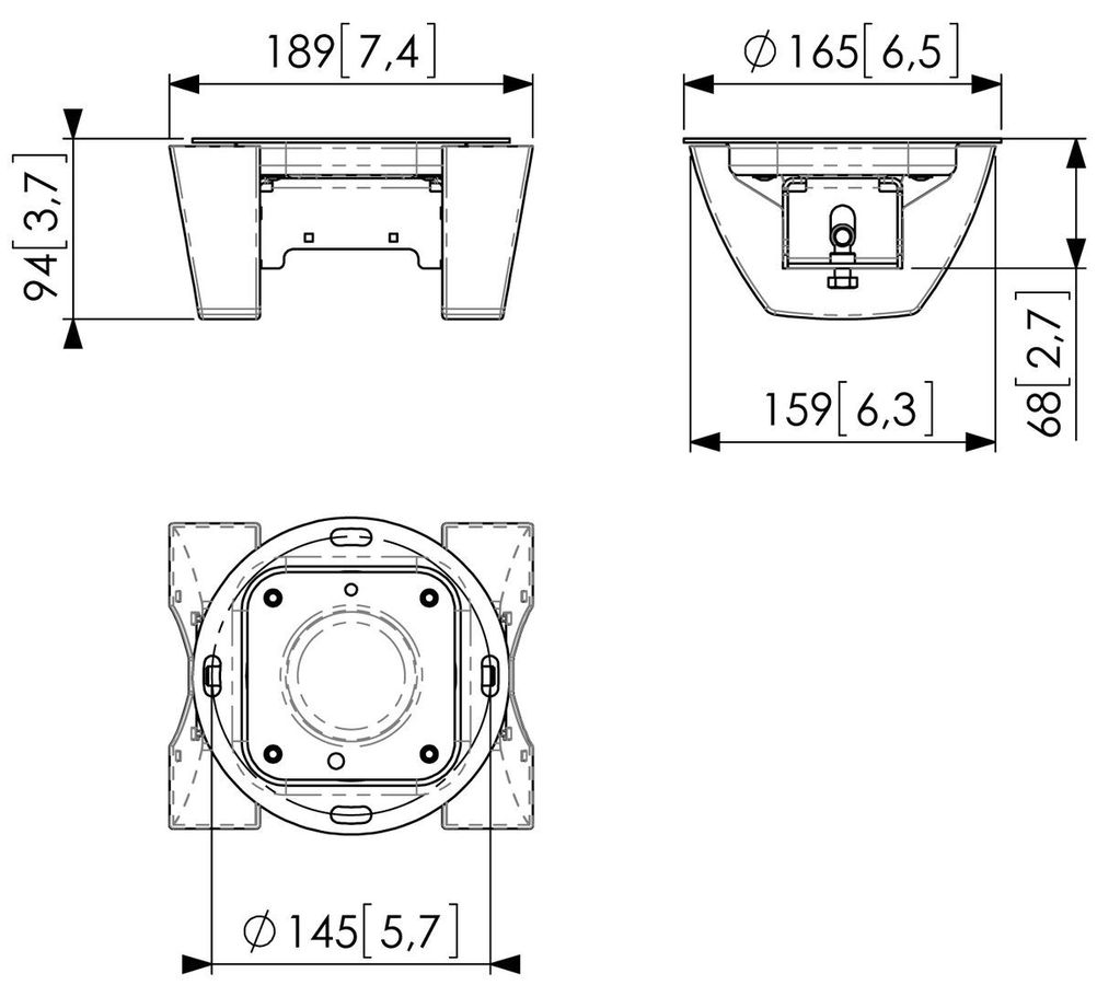 Vogel's Pro Deckenadapter - für PUC 25xx, 60kg, drehbar
