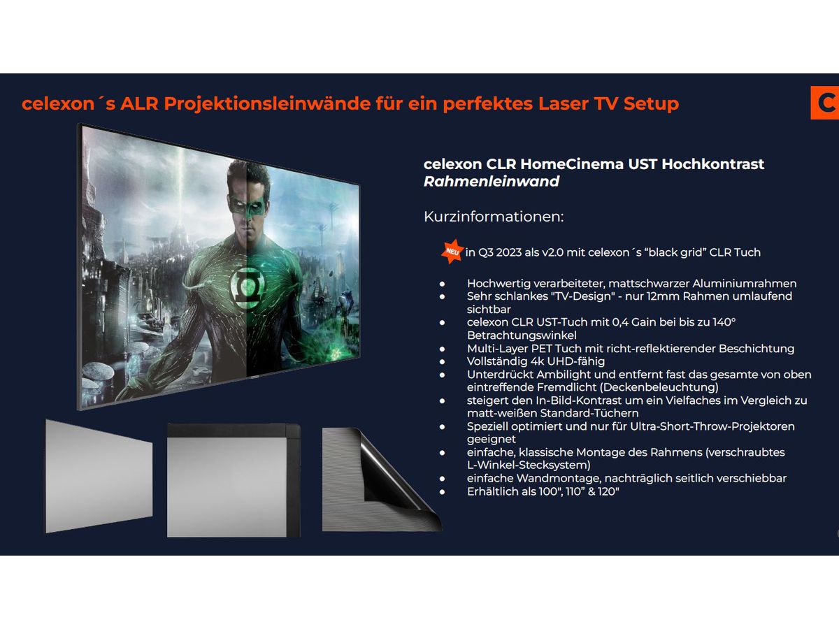 Celexon HomecinemaPlus 110" schwarz