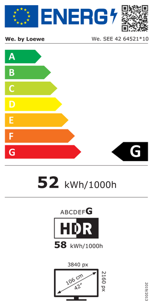 Energy label 6WE-64521L10