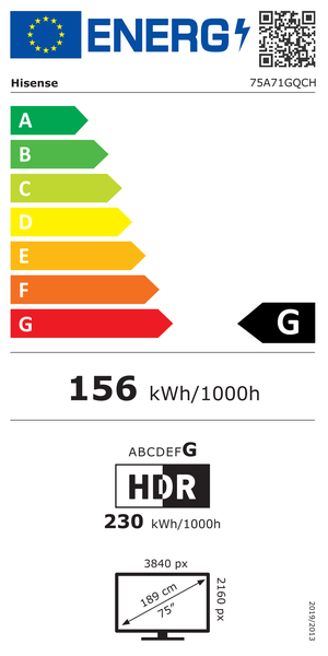 Energy label 6HI-75A71GQCH