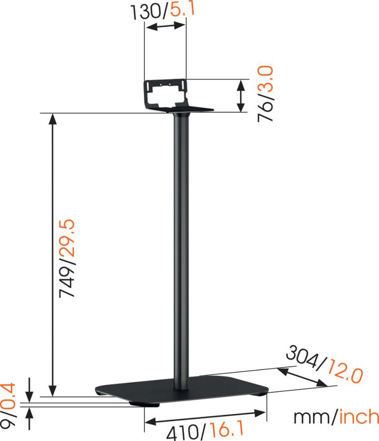 Vogel's LS Floor Stand - Denon, Sonos, Universal, 7kg, black