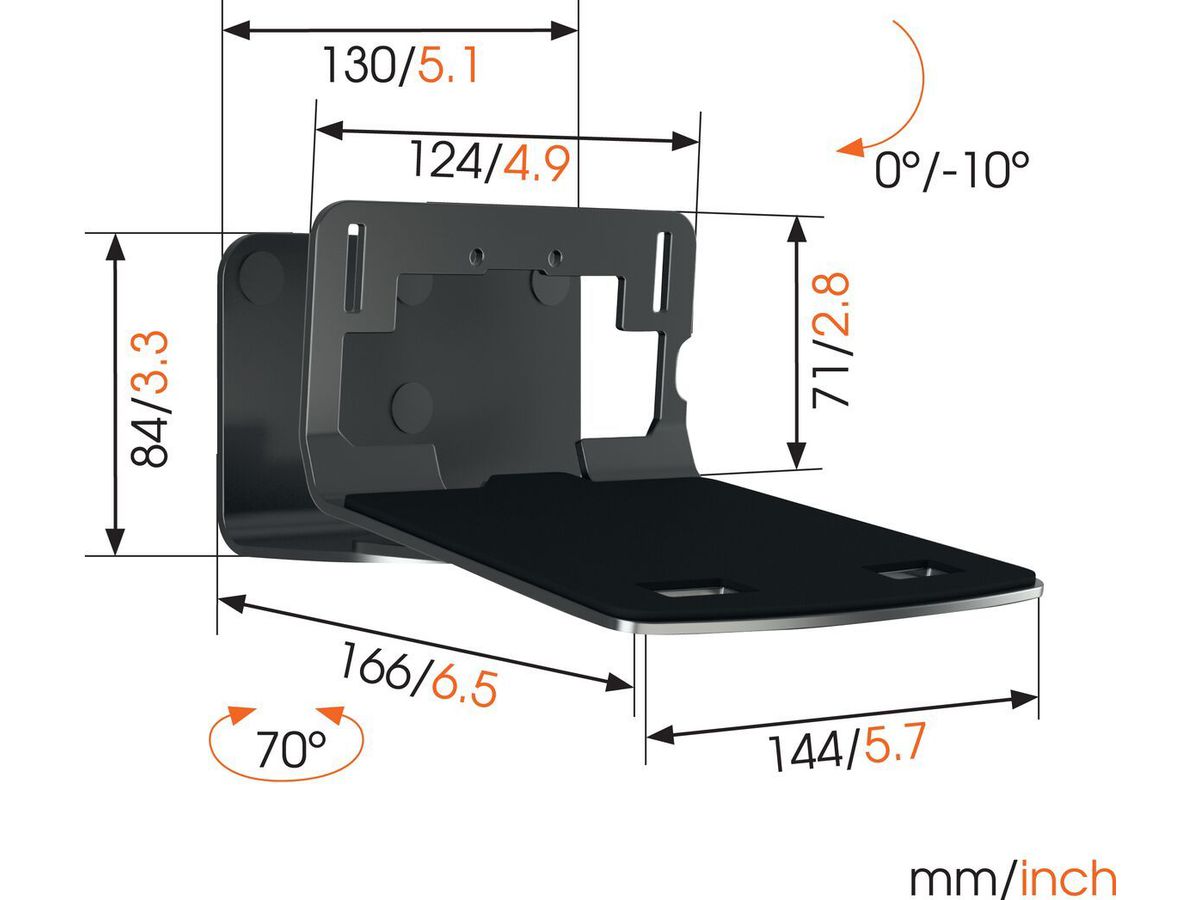 Vogel's LS-Wandhalterung - Denon, Sonos, Universal, 7kg, schwarz