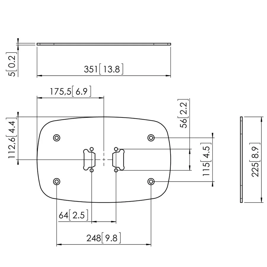 Vogel's Pro Plaque de montage au sol - Connect-It, modulaire, PUC27xx, noir