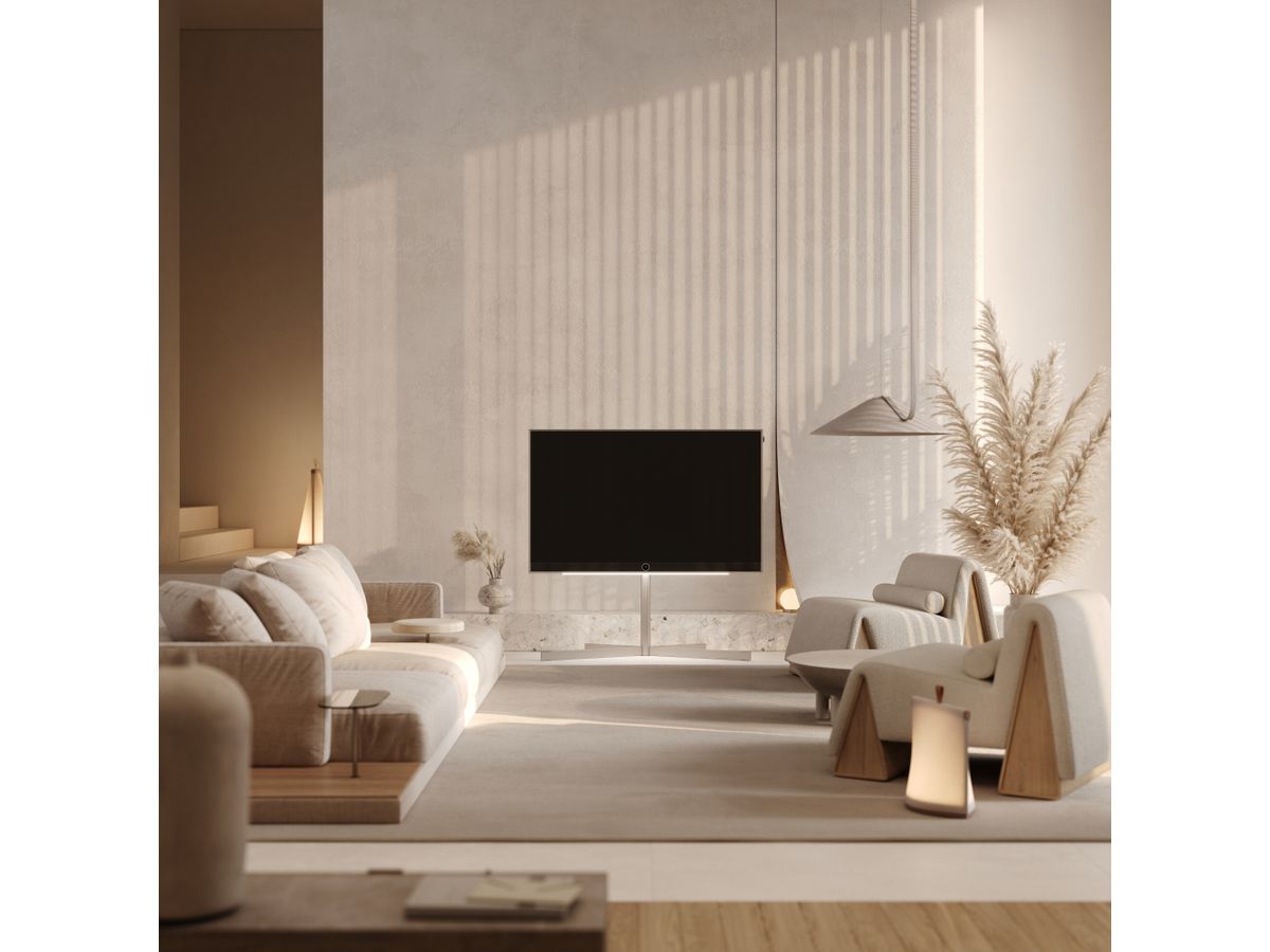 Loewe floor stand mu medium alu silver - Loewe, TV-Zubehör