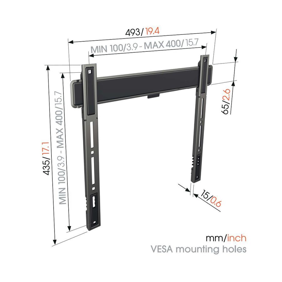 Vogel's TV-Wandhalterung - ELITE, flach, 32-75", 75kg