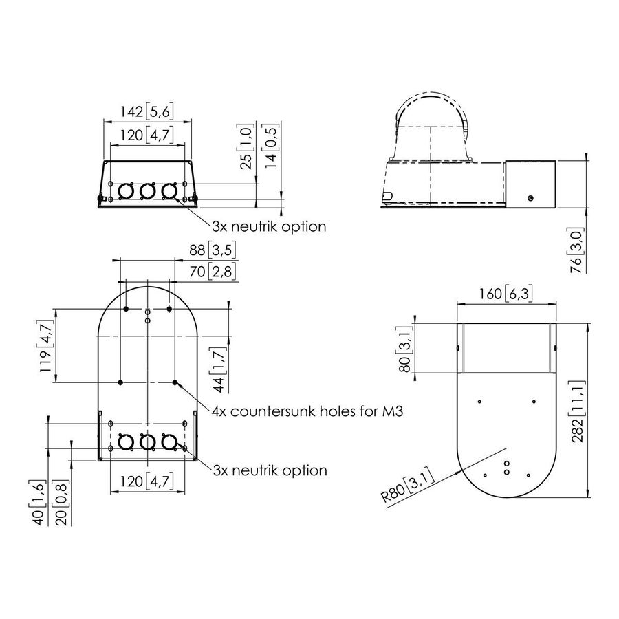 PPA 910B Kamerahalterung Sony SRG A40 - schwarz