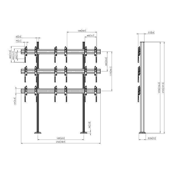 Vogel's PRO Bundle, 2xPFF7960, Schwarz - 3xPFB3427B,9xPFS3504,2xPUC2927B