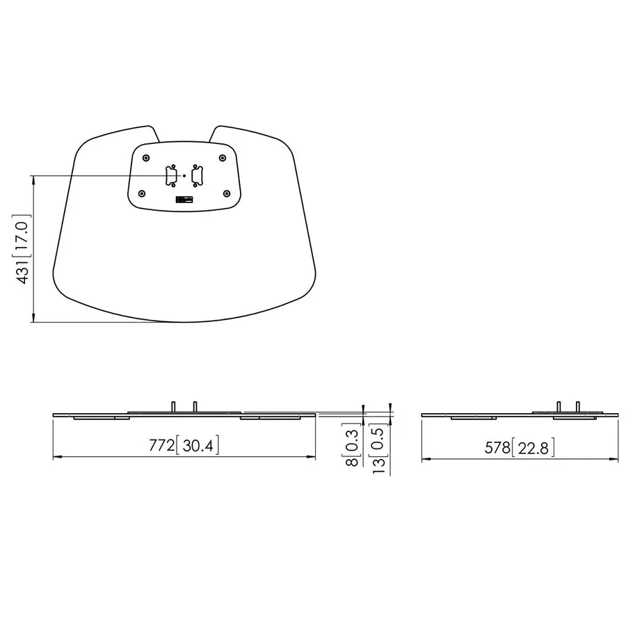Vogel's Pro Bodenplatte, 1 Profil - Connect-It, modular, PUC27xx, Silber