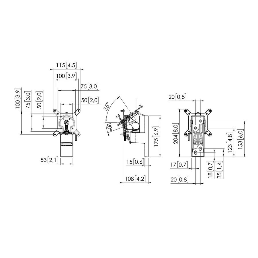 Vogel's Pro Monitorhalterung Motion, - Wand, 20kg, schwarz