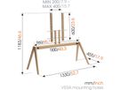 Vogel's TV-Ständer - NEXT, fest, 50-77", 50kg, Eiche-Hell