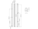 Vogel's Pro Profil de sol, 200cm - Connect-It, modulaire, 160kg, argent