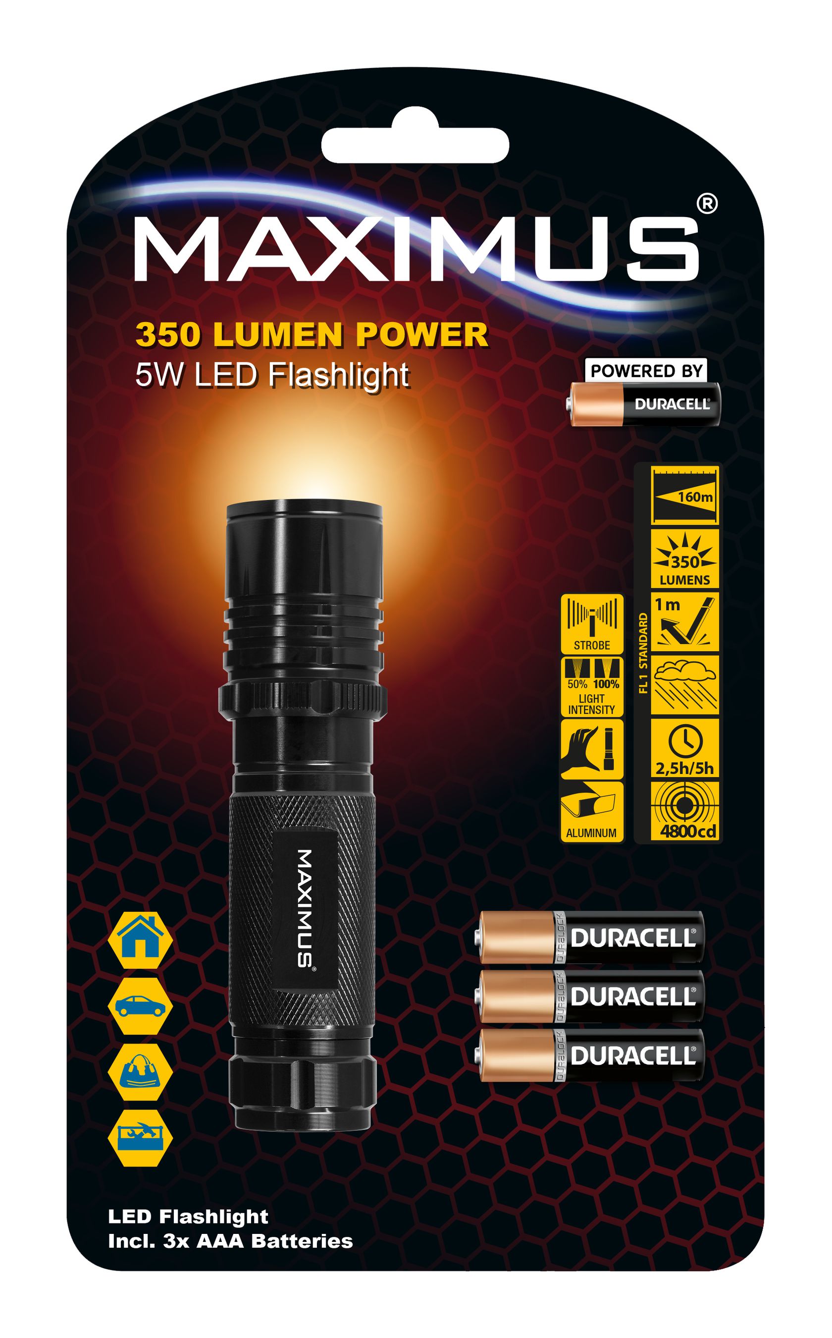 Duracell 350 flashlight hot sale