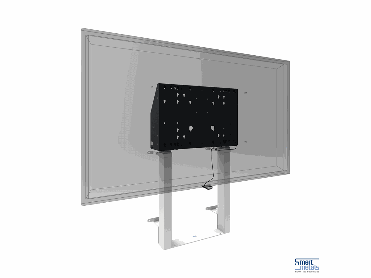 SmartMetals Display-Lift - Boden-Wand, elektrisch, 120kg, weiss