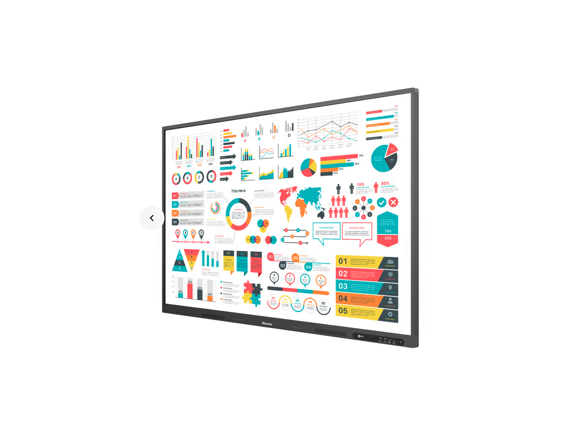 Hisense 75" LCD Display - UHD, 16/7, 350cd/m2, IR-Touch