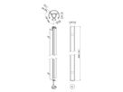 Vogel's Pro Deckenprofil, 300cm - Connect-It, modular, 40kg, silber