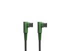 HUNE Ladekabel 90° TypeC-TypeC 1.2m - Forest green
