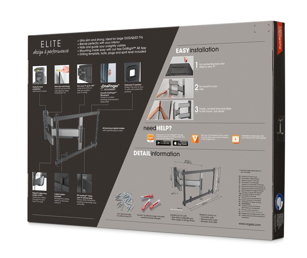 Vogel's TV wall mount - ELITE, turn, 32-65", 35kg