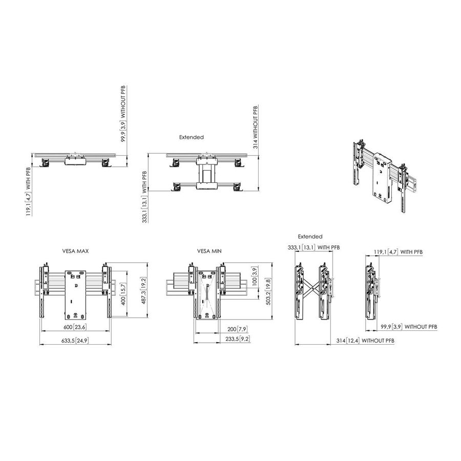 Vogel's Pro Pop-out Wall-Support - Landscape