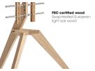 Vogel's TV-Ständer - NEXT, fest, 46-70", 40kg, Eiche-Hell