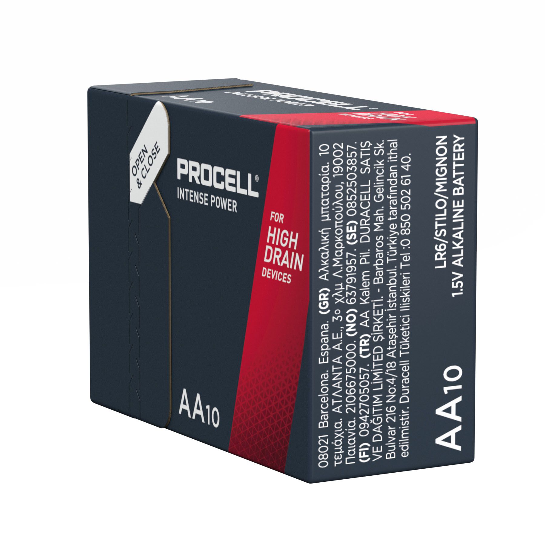 Procell Intense AA (LR06) CP10 - Zn/MnO2 Alkaline 1.5V