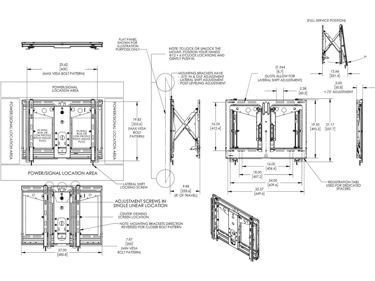 Vogel's Pro Support Mural - Fix, 37-65", 45kg, Pop-Out, TüV5