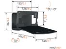 Vogel's LS wall bracket - Denon, Sonos, Universal, 7kg, black