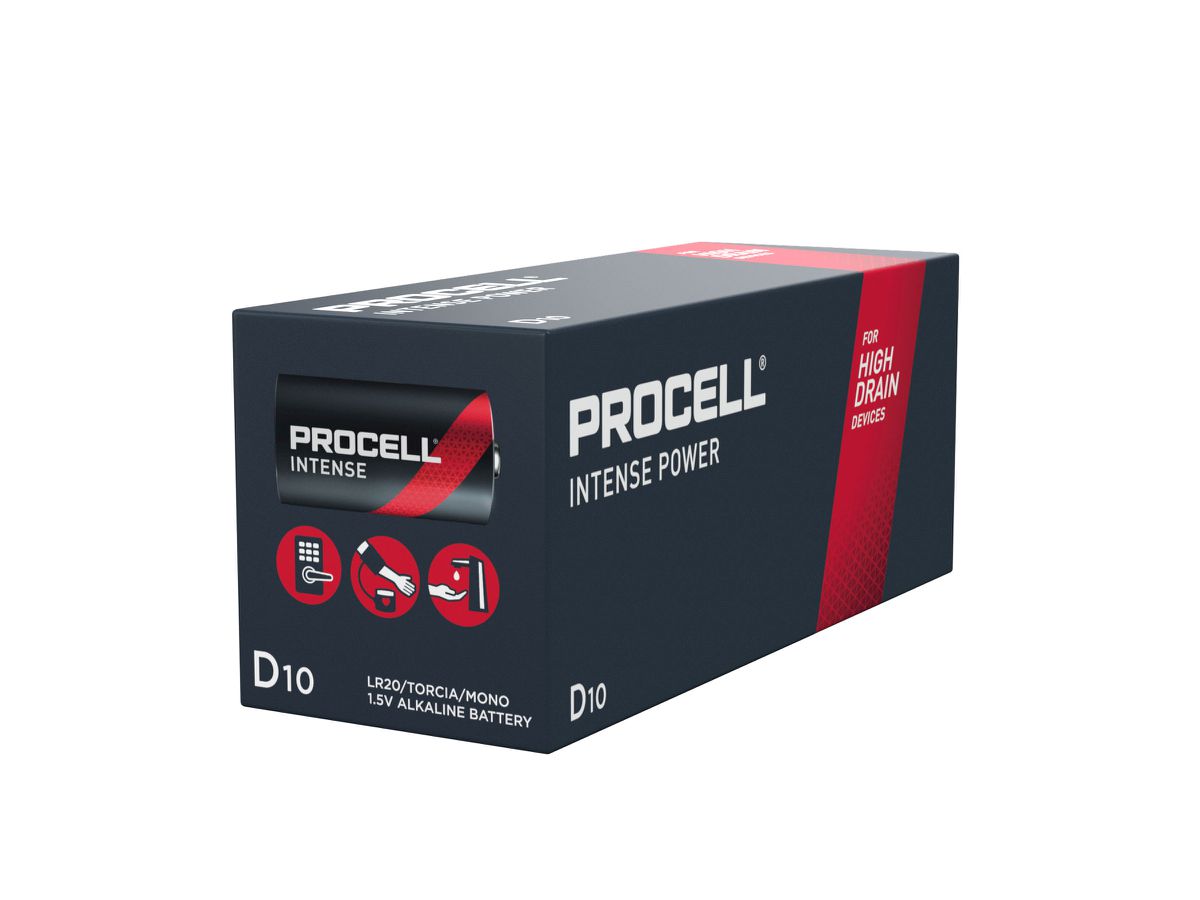 Procell Intense D (LR20) ST10 - Zn/MnO2 Alkaline 1.5V