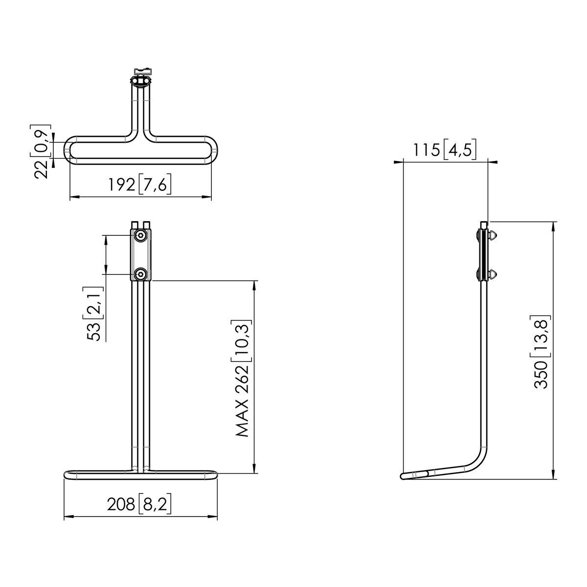 Vogel's Pro Poignée pour solution double - moniteurs, blanc