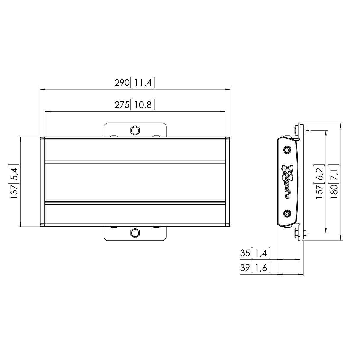 Vogel's Pro Display-Adapterbar - Connect-It, 220mm, Schwarz