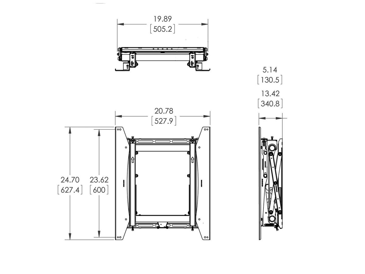 Vogel's Pro Wandhalterung - flach, 37-65", 72kg, Pop-out , Portrait