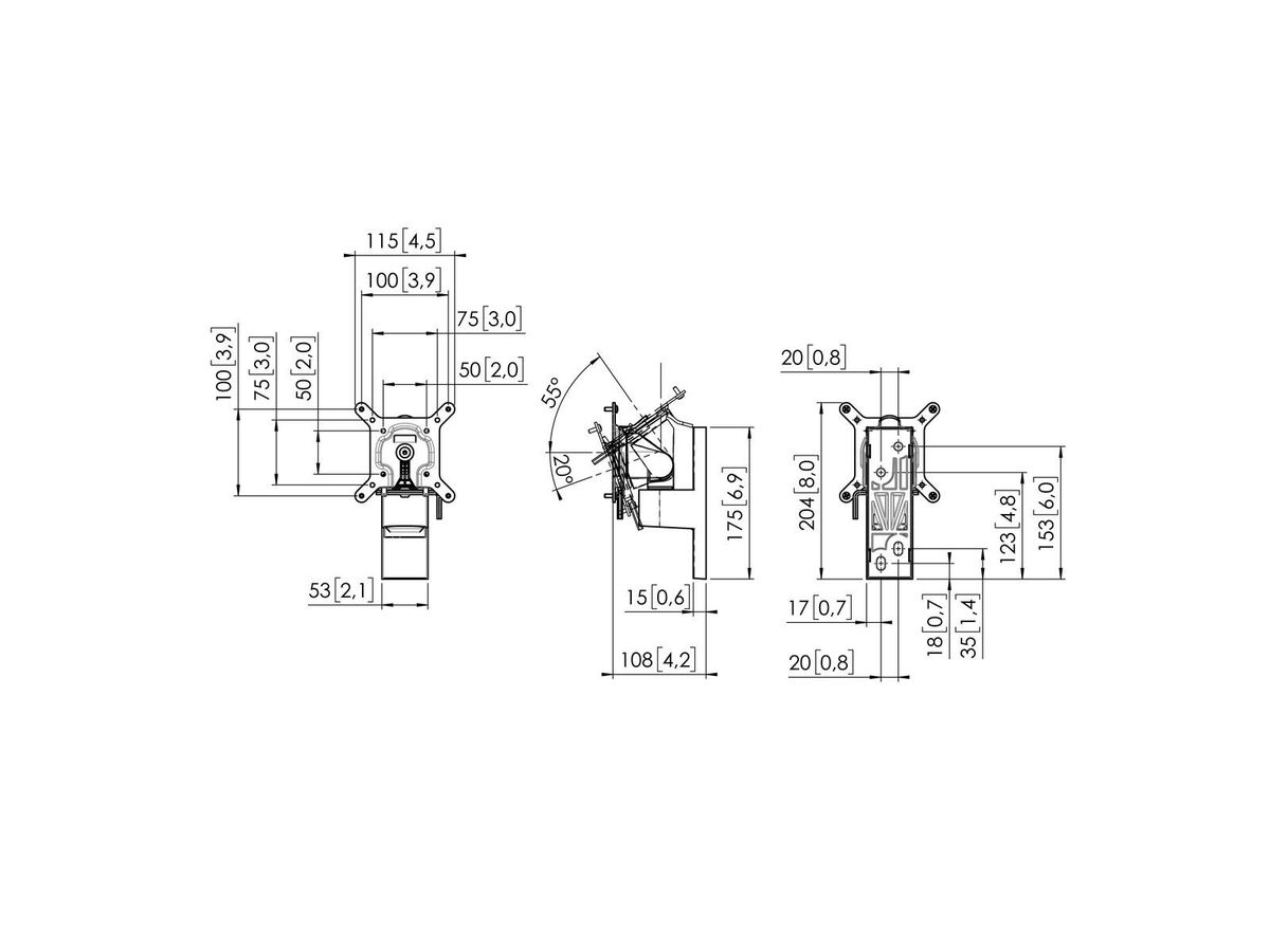 Vogel's Pro Support d'écran Motion, - mur, 20kg, noir