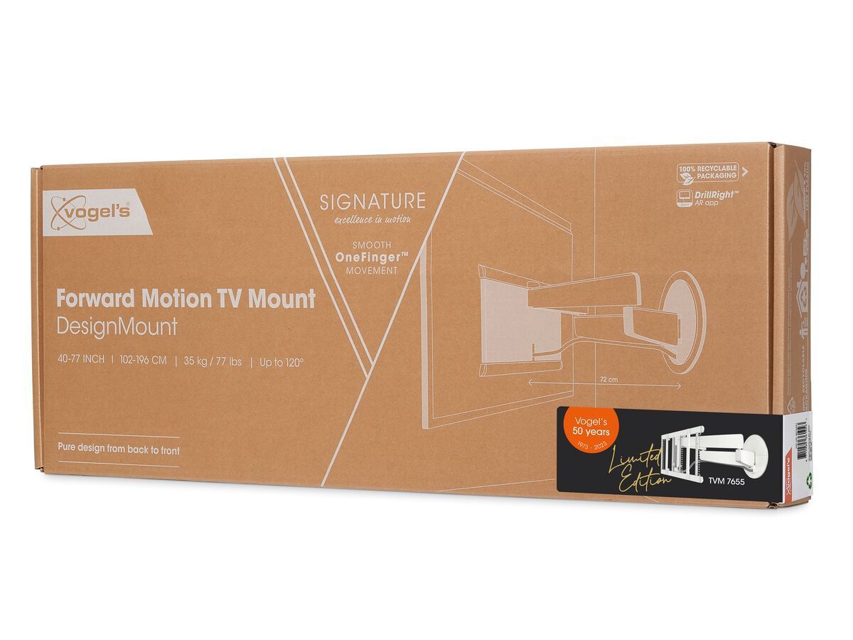 Vogel's Support TV Motorisé - SIGNATURE, pivotant, 40-77", 35kg, blanc