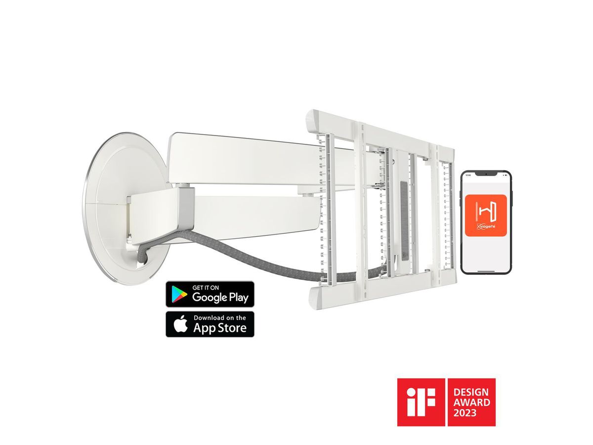 Vogel's Support TV Motorisé - SIGNATURE, pivotant, 40-77", 35kg, blanc