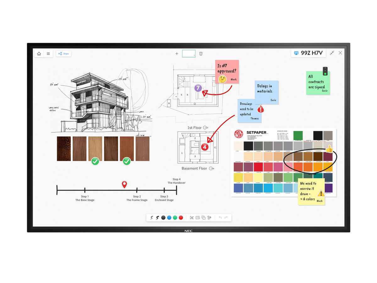 NEC 86" LCD Display - UHD, 24/7, 500cd/m2, IG-Touch