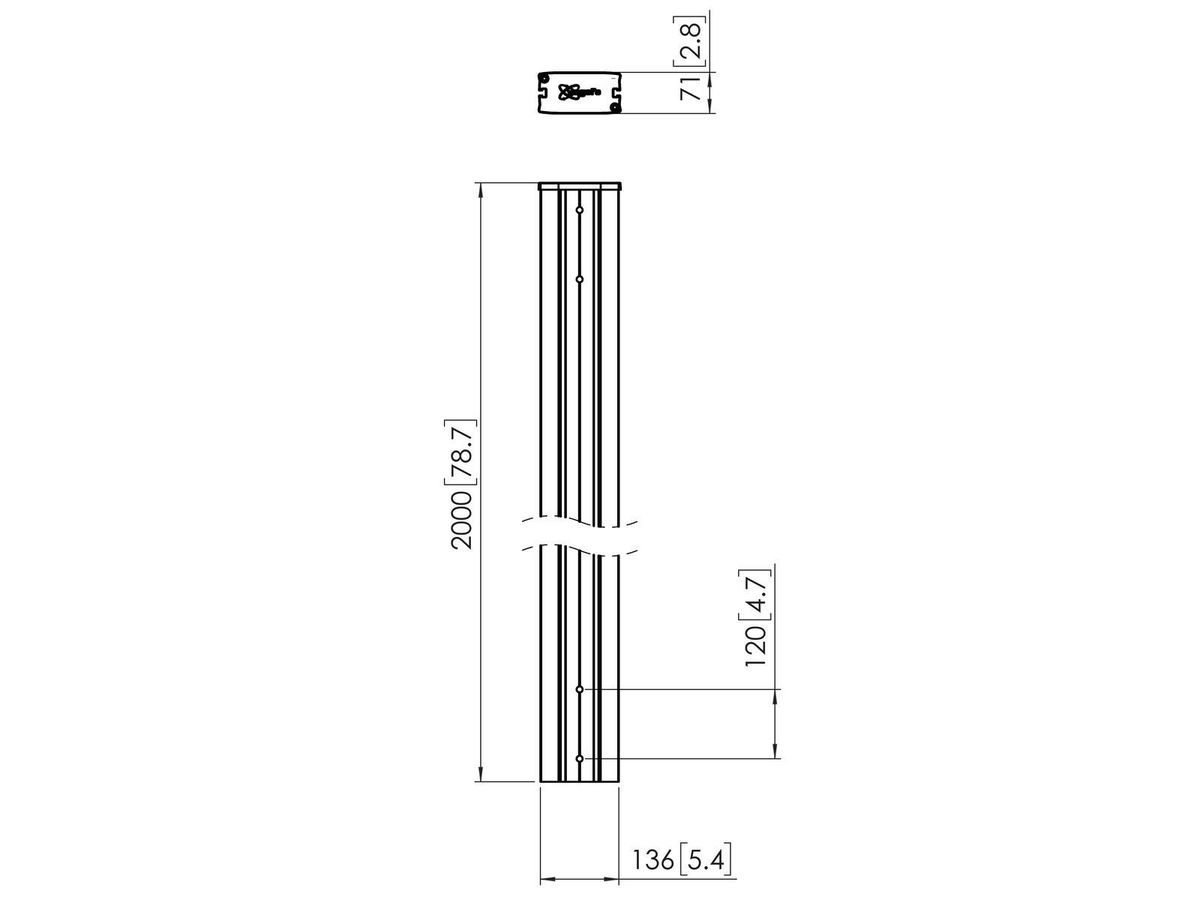 Vogel's Pro Profile, 200cm - Connect-It, modular, 160kg, black