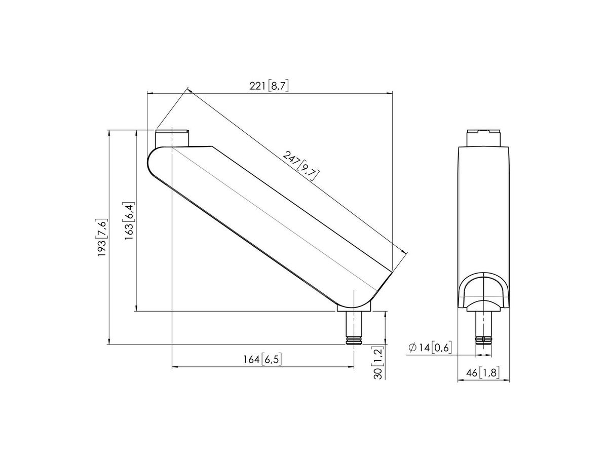 Vogel's Pro Schwenkkomponente ,gewinkelt - MOMO Motion und Motion Plus, weiss